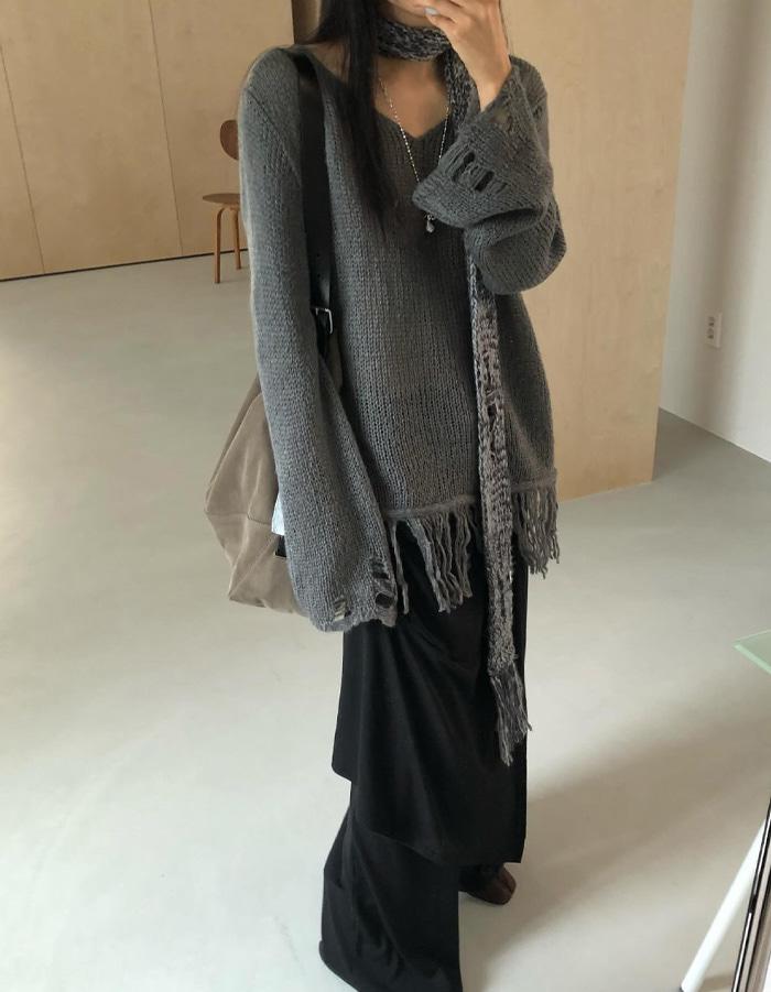 코코 프린지 니트