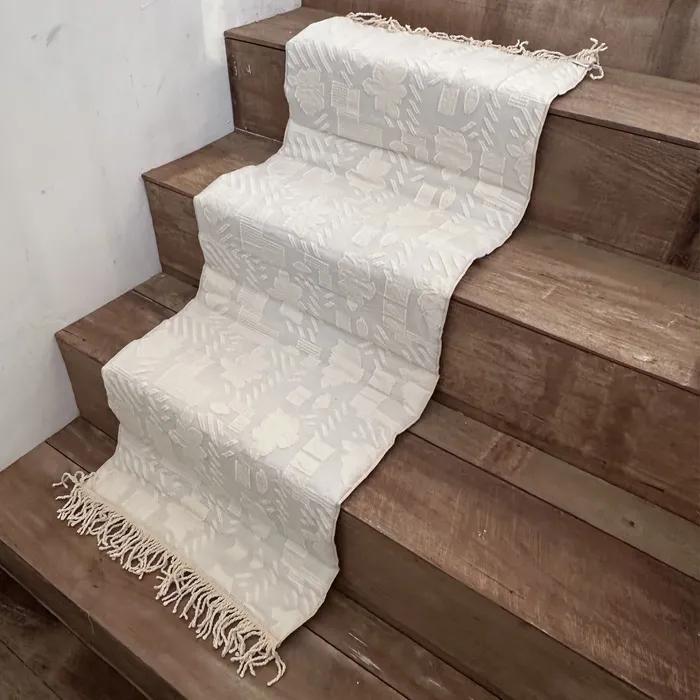 ivory jacquard rug [flower]