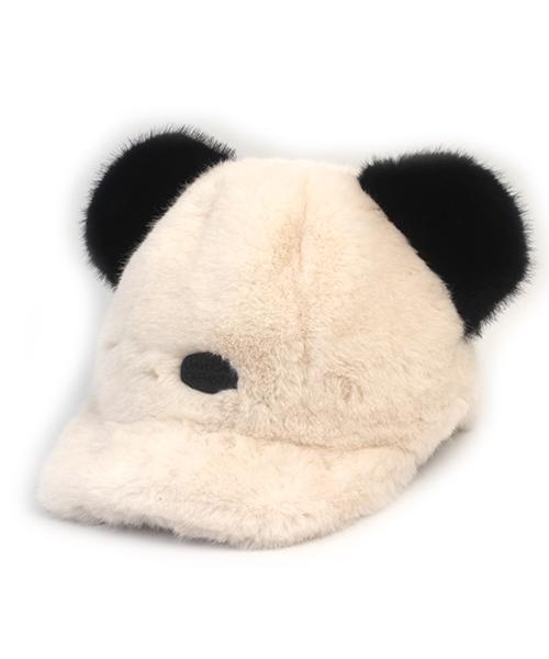 Panda Fur Ivory Ballcap 판다모자