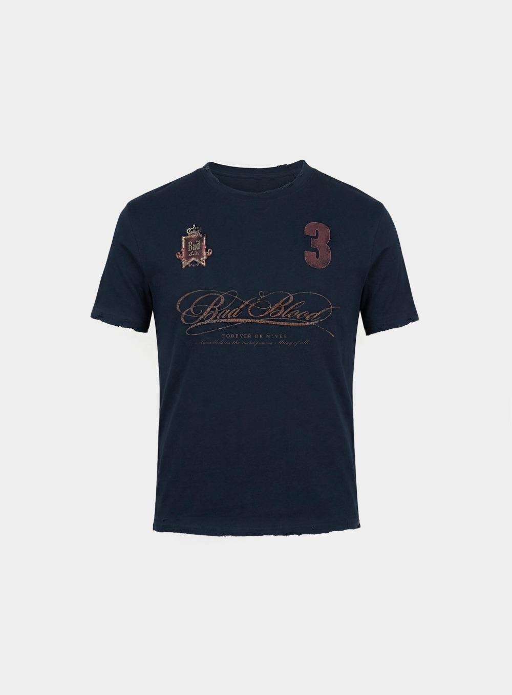 [w-tee26-099] Royal Classic Slim Fit Short Sleeve T-Shirt - Navy