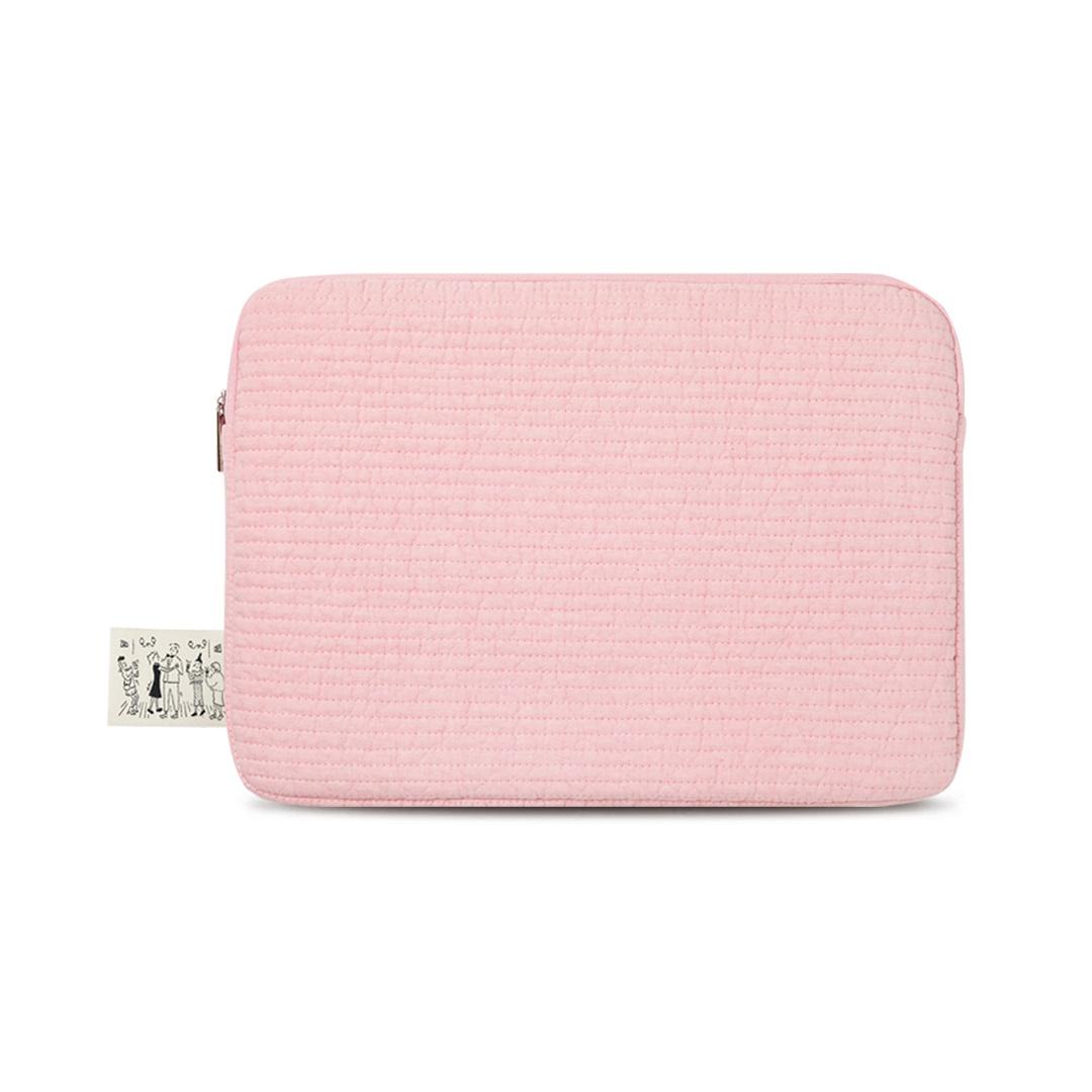 QUILTED LAPTOP POUCH - PINK