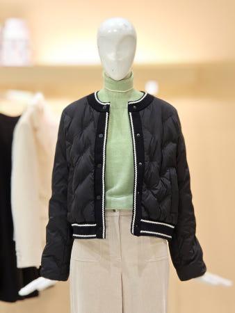 이런 상품 어때요? JJ지고트 레터링 니트 배색 구스다운 점퍼 GPAM2PD901