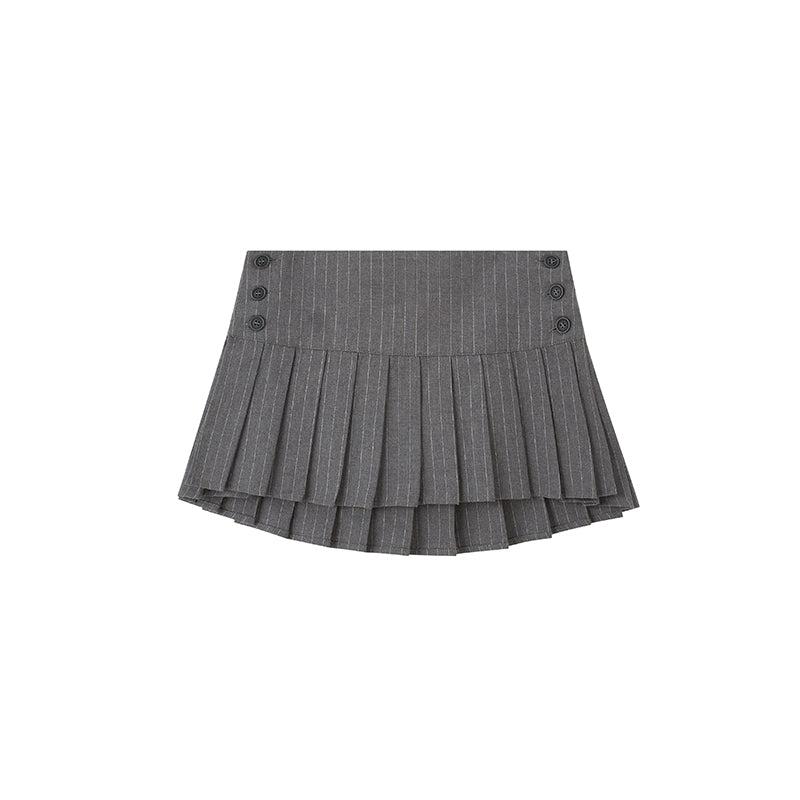 LOW-RISE PLEATED MINI SKIRT - XS