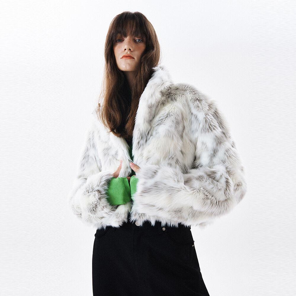 CROP FUR JACKET [WHITE]
