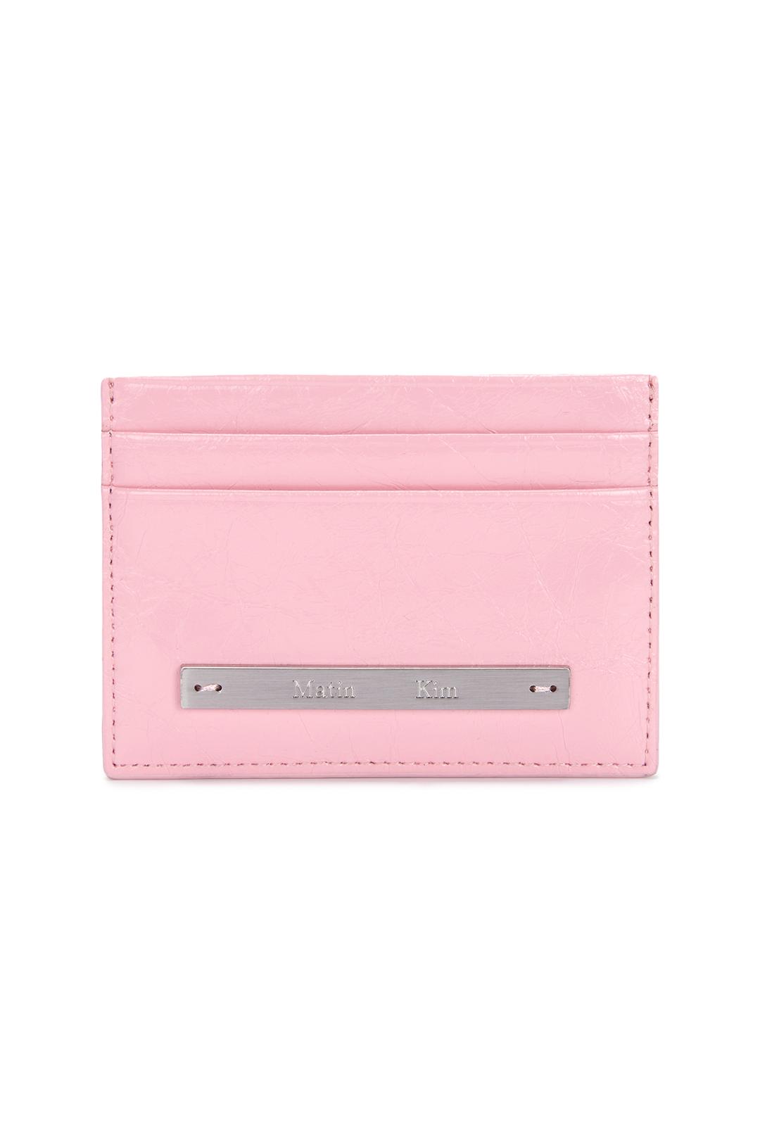 GLOSSY CARD WALLET IN PINK