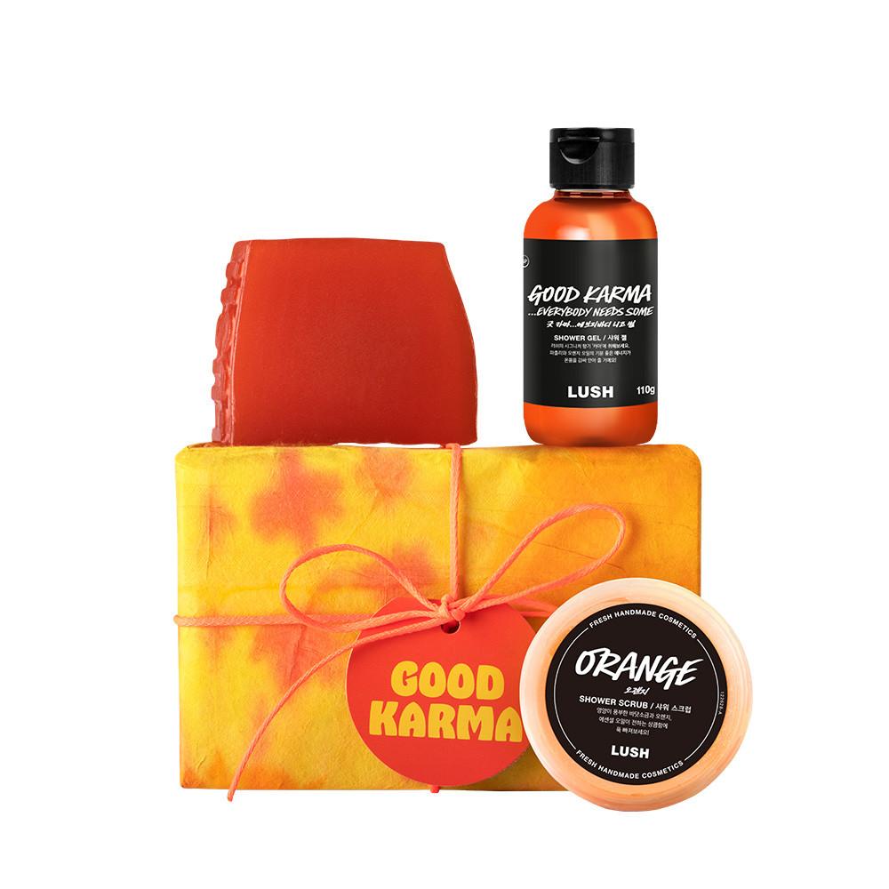 [러쉬] 굿 카마 - 기프트 / 선물 세트 / 바디 케어 3종 구성