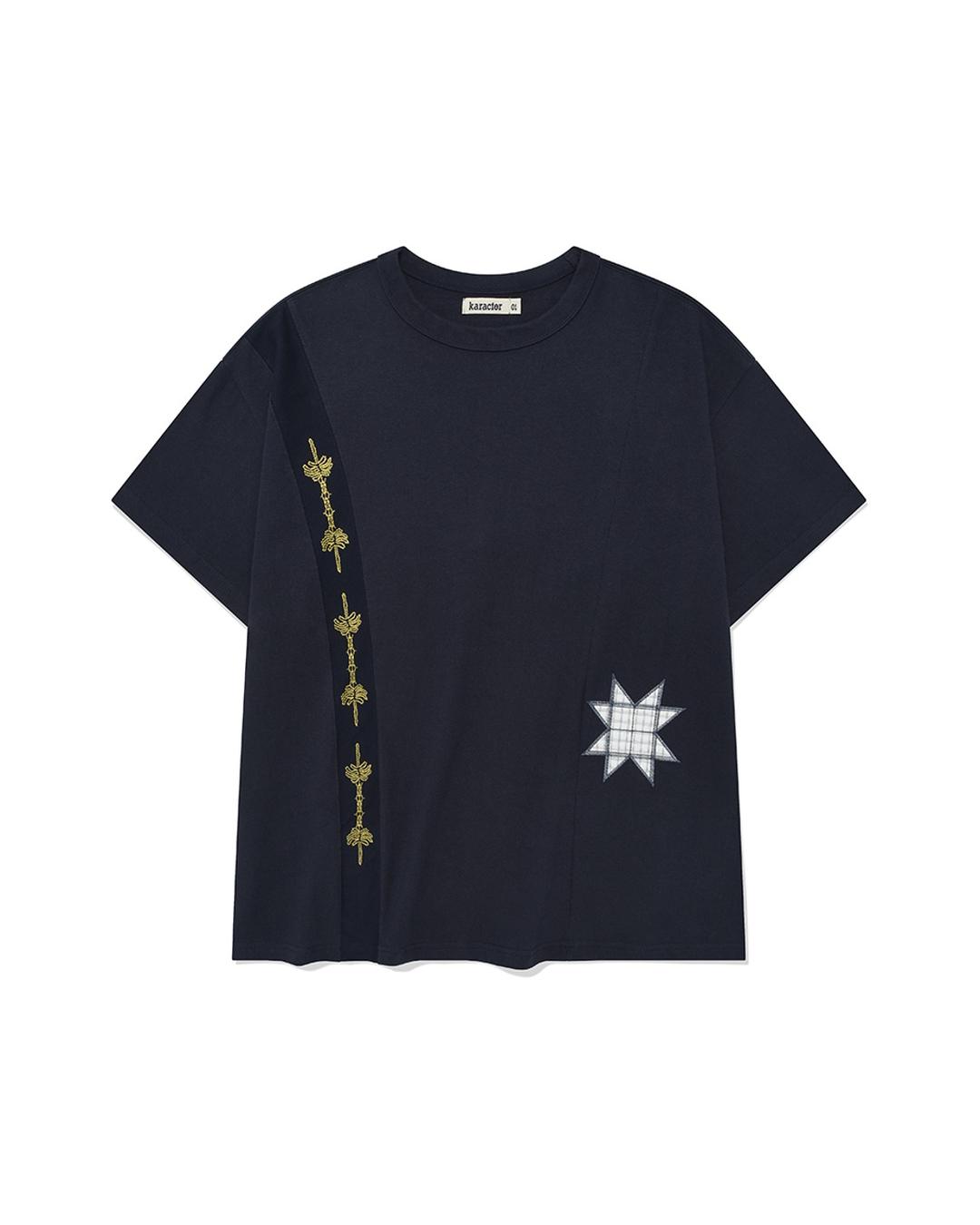 Sewing stuff half T-shirts / Navy