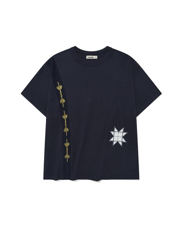 Sewing stuff half T-shirts / Navy