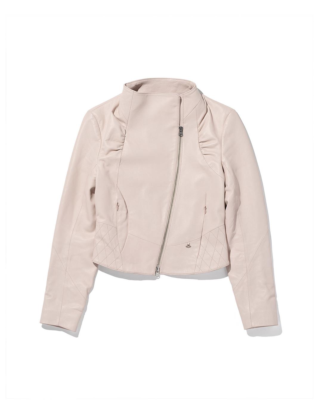 PELISSE LEATHER JACKET_LIGHT PINK