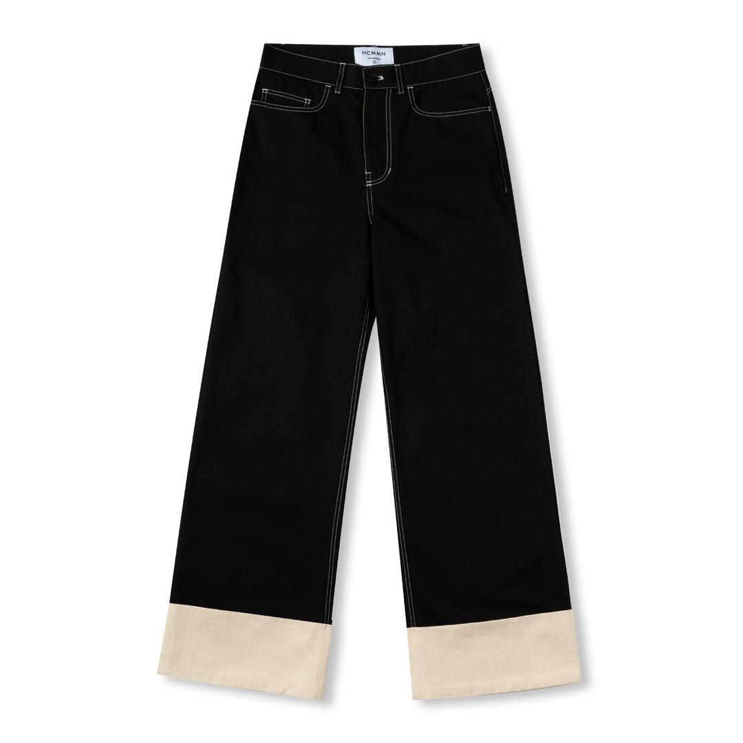 UNISEX ROLL UP PANTS BK