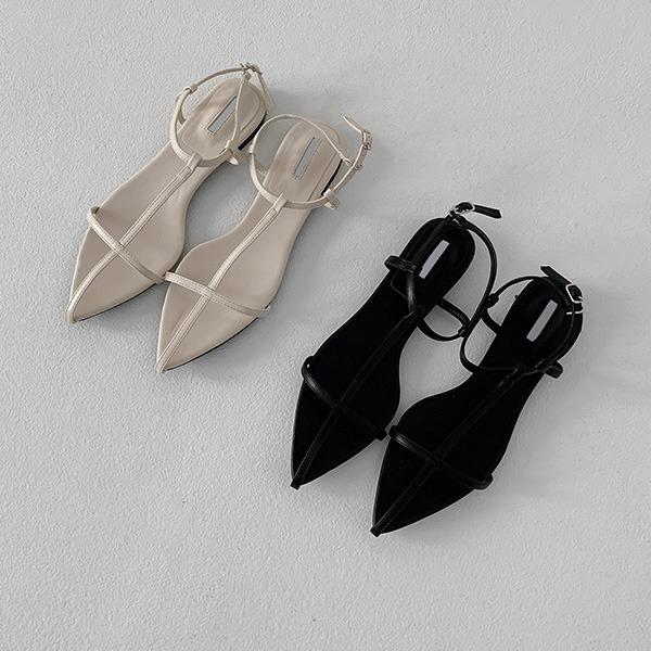 사른*크로스스트랩스틸레토샌들