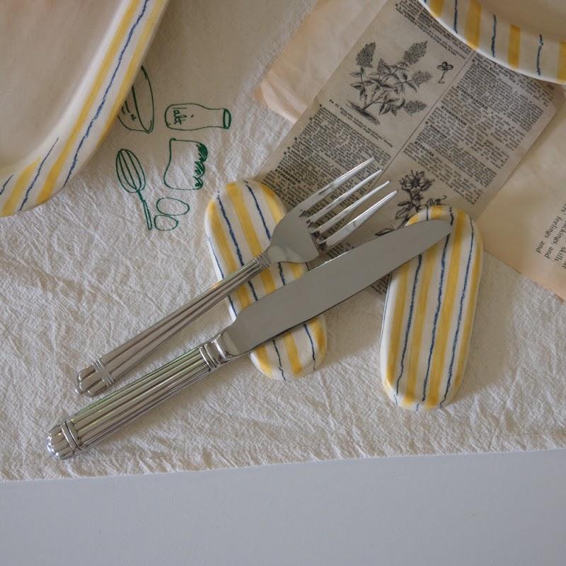 cozy yellow_spoon holder(2pc set)