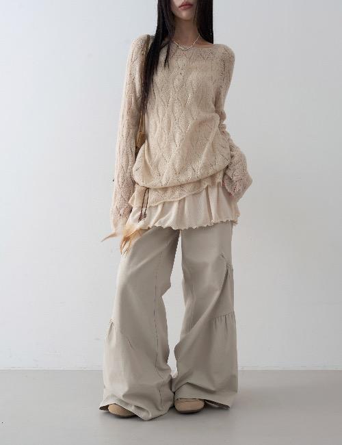 mohair punching loose knit