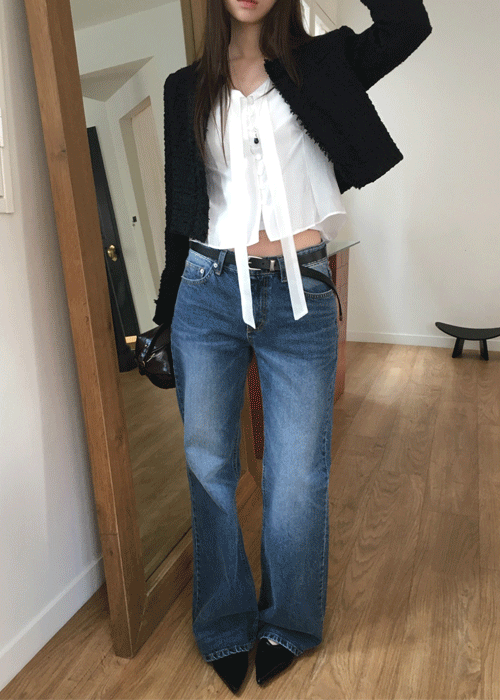 유어제이 라미 로우 부츠컷 데님 팬츠 (1 color)