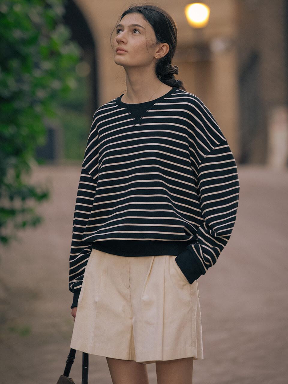 Stripe neck point MTM TIFA01LT06_Black