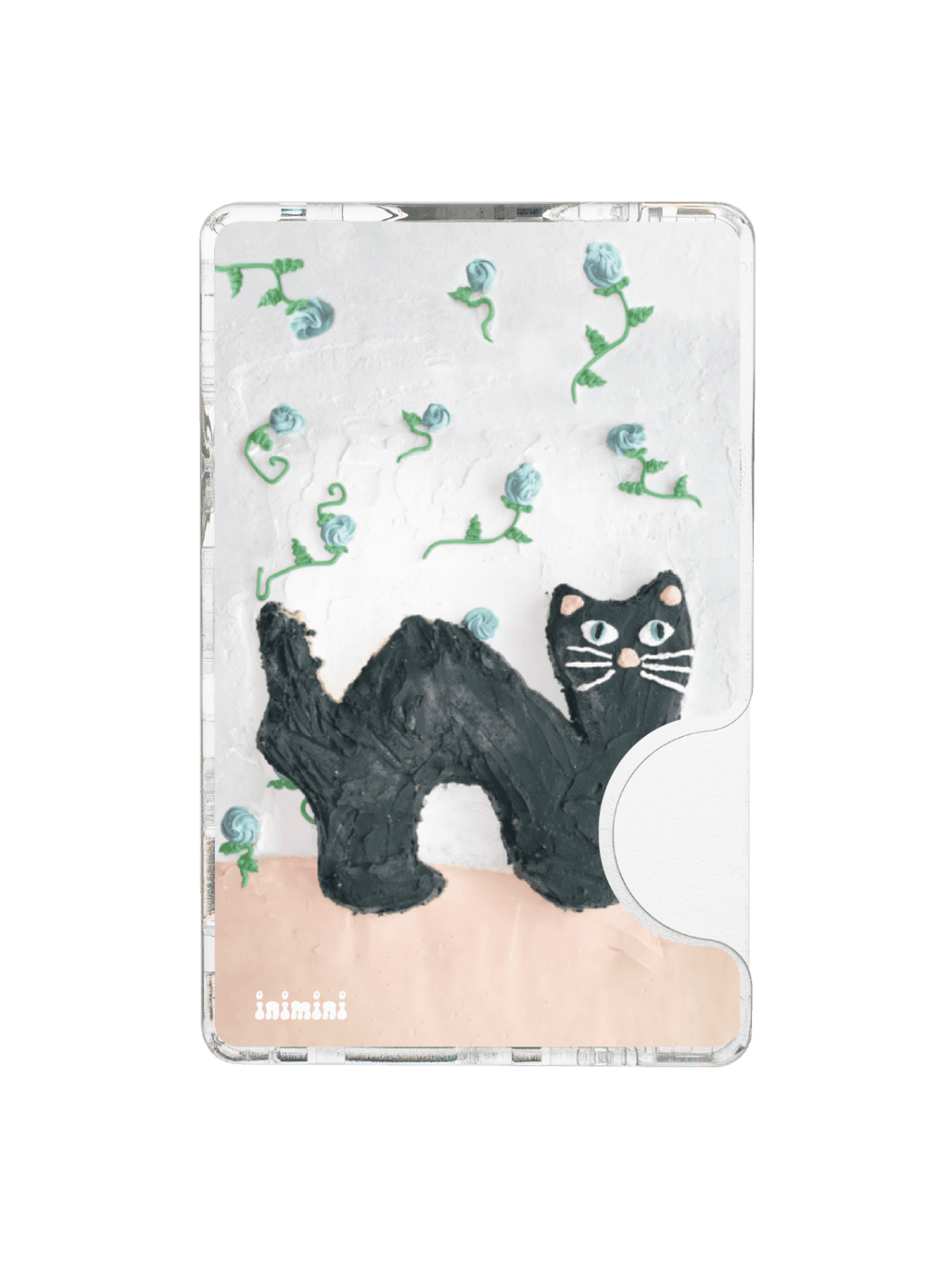 Startled black cat pocket