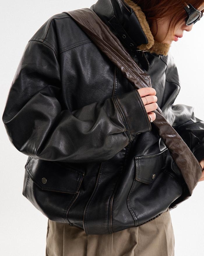 라이닝 무스탕 자켓