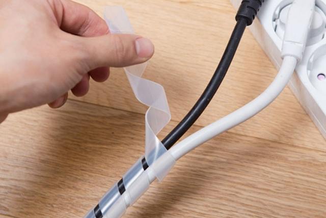 반투명 매직 케이블 래핑 전선 랜선 정리 커버 2M