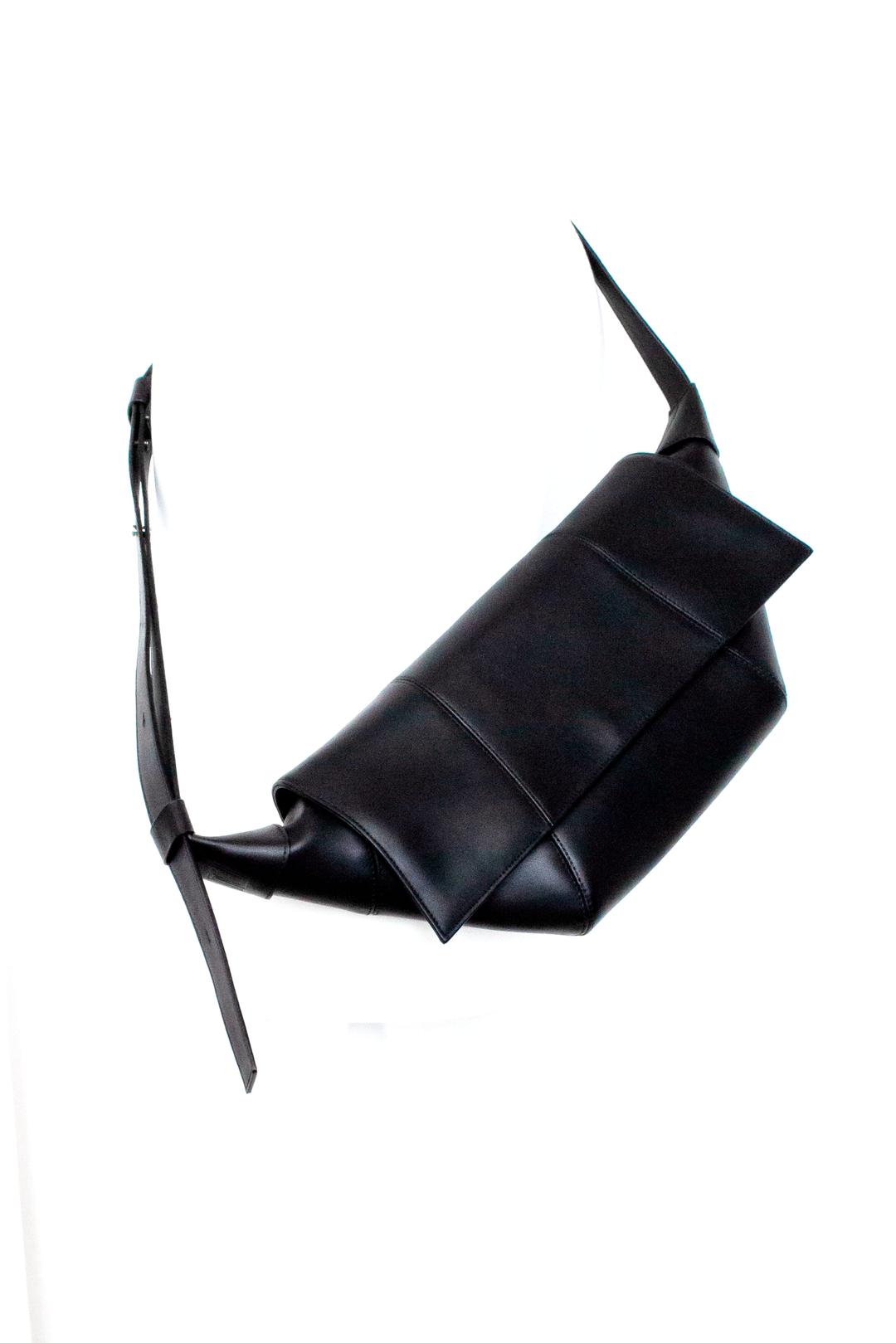 (NEW)PALACE LEATHER HOBO BAG - BLACK