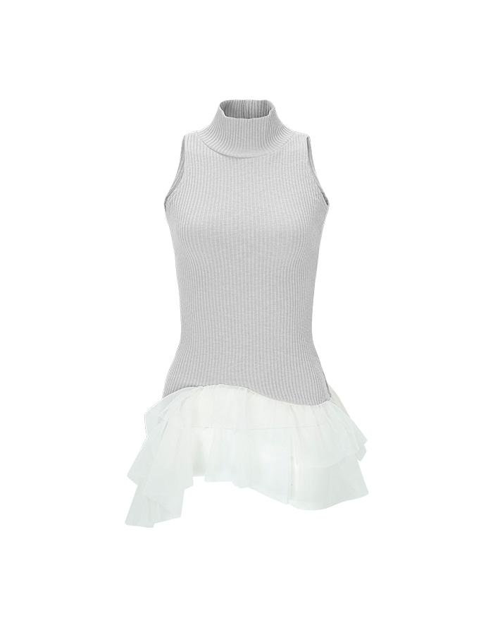 POSE SLEEVELESS TOP _ LIGHT GREY