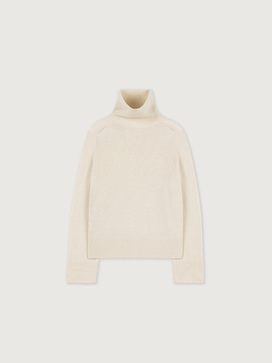 Moon Cashmere Turtleneck Knit - Ivory