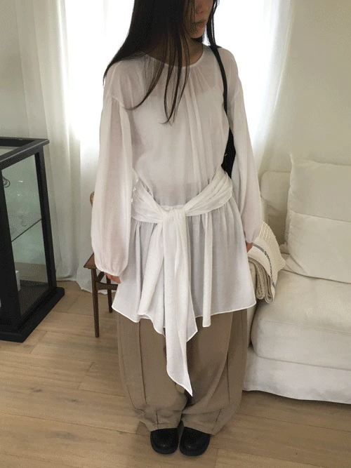 이퓨 타이 스트링 원피스 (2colors)