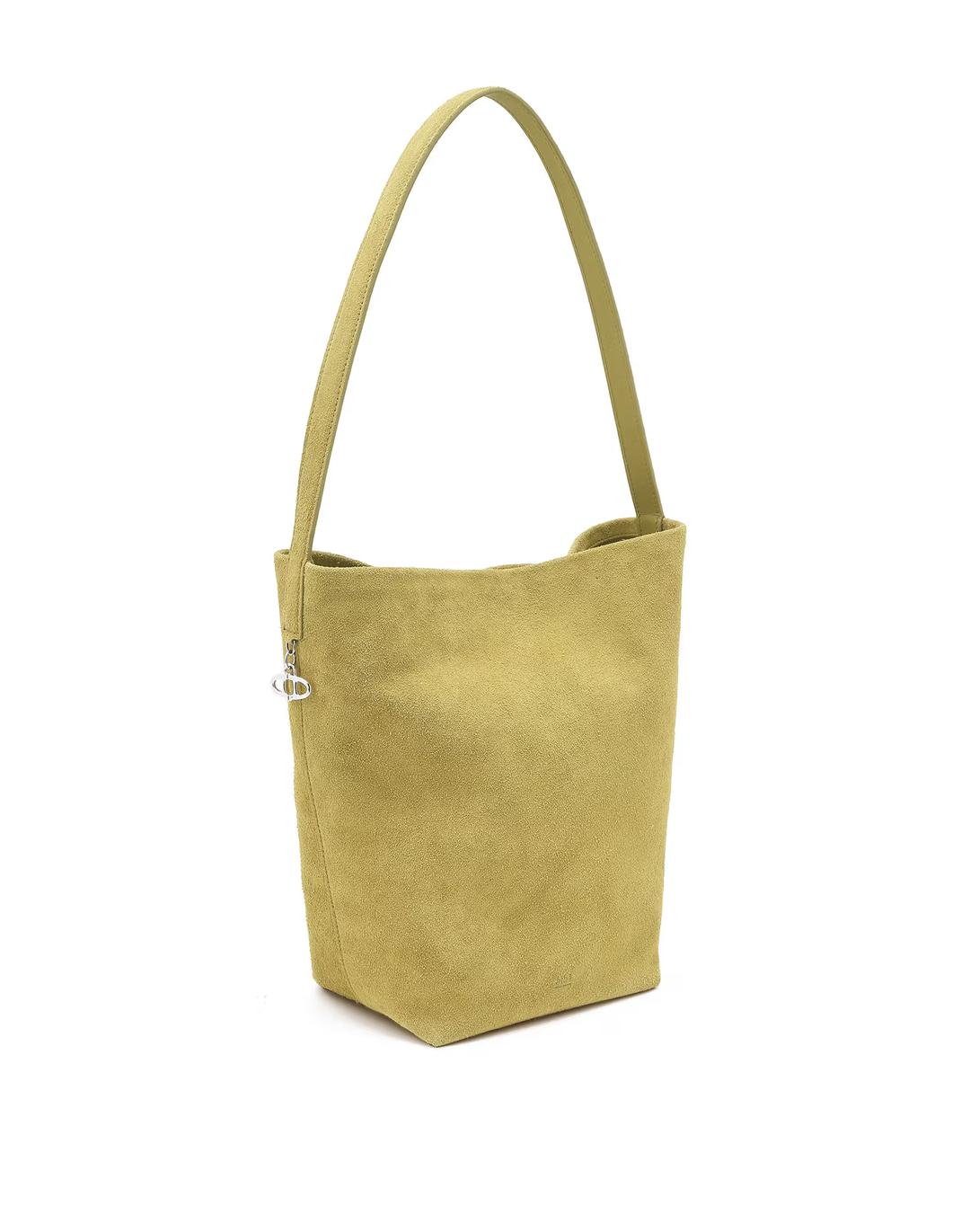 [PANIER] 올리브 스웨이드 파니에 버킷백 L
