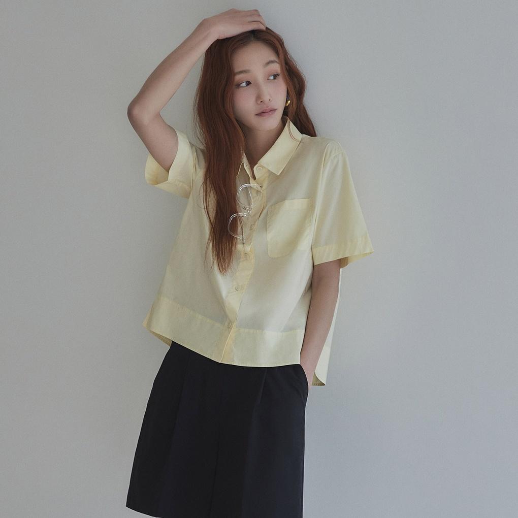 [찰랑셔츠] 면소재 반팔셔츠_CVYWE2612N