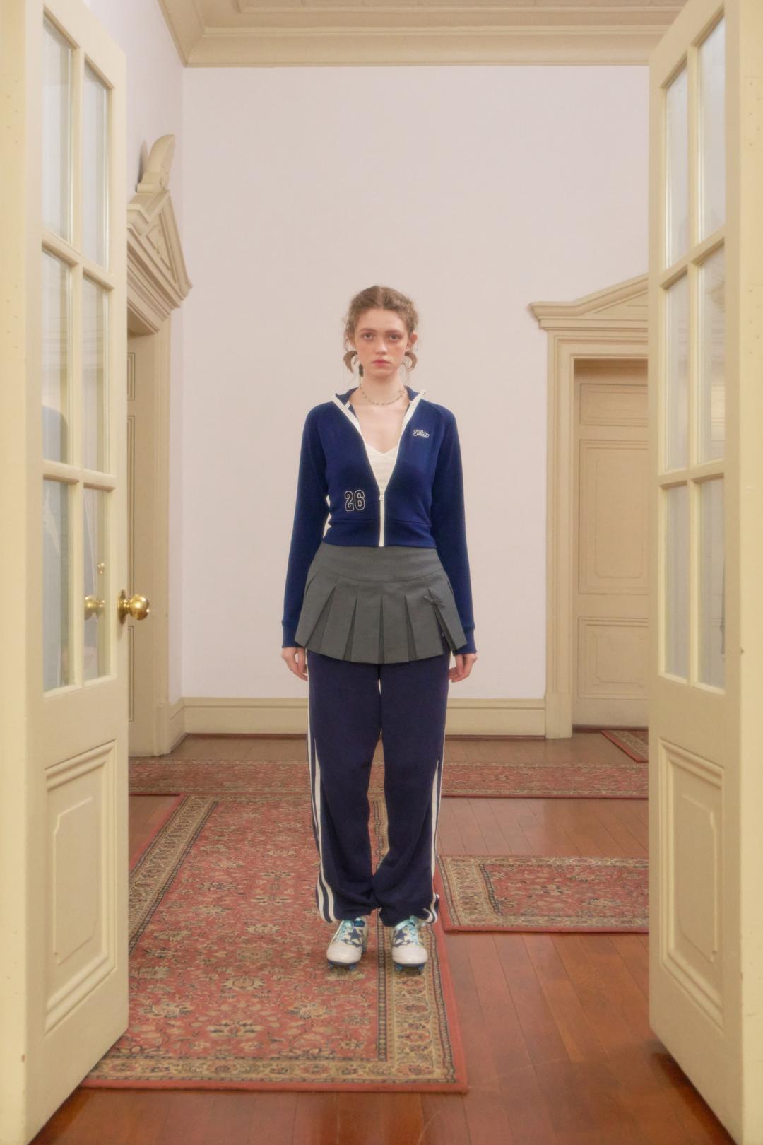 (바로 발송) Lace Tape Jogger Pants (Navy)