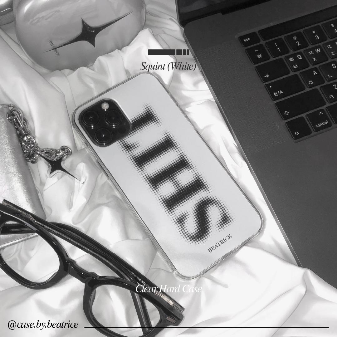 Squint (White) - Clear Hard Case