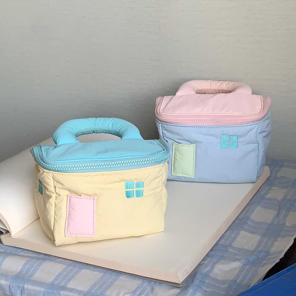 작은 집 다용도 화장품 여행용 파우치 2color