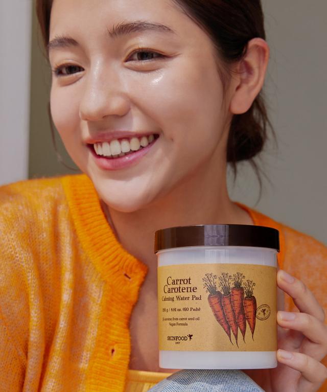[스킨푸드][프로폴리스에센스15ml 증정] 캐롯 카로틴 카밍 워터 패드 60매_당근패드