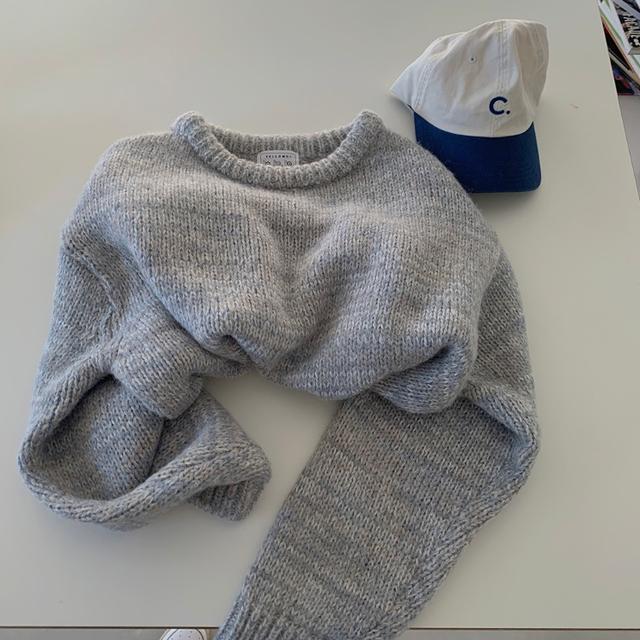 [YELLOMOI /alpaca] winter sand long ver - knit