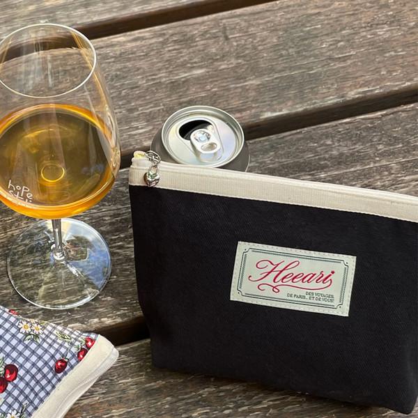 보야주 코튼 파우치_블랙