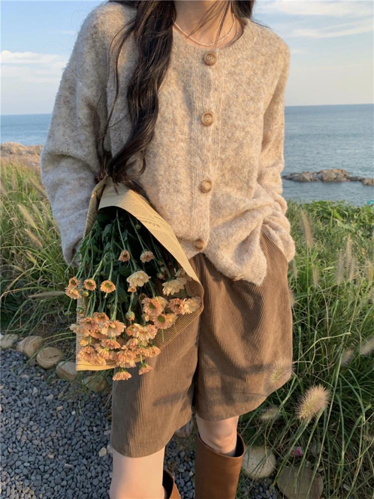 부클레 가디건 코듀로이 투피스 코디