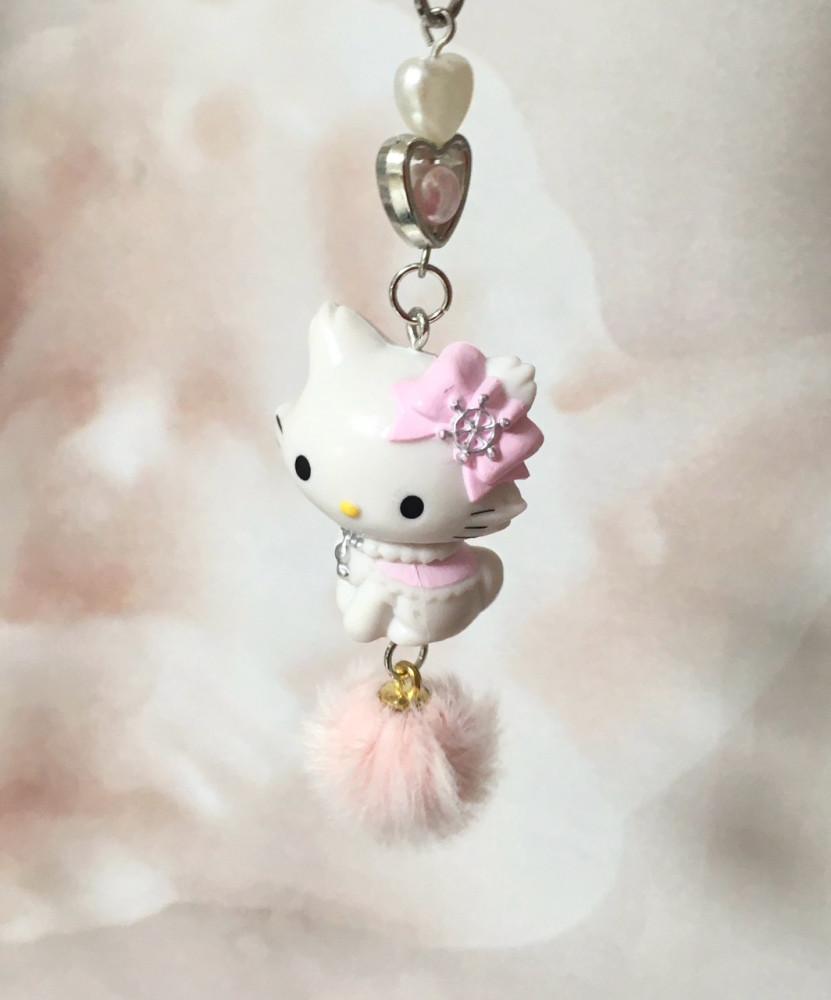 키라키링 빅 챠미키티 폼폼 키링 kirakeyring big chammi kitty pom keyring