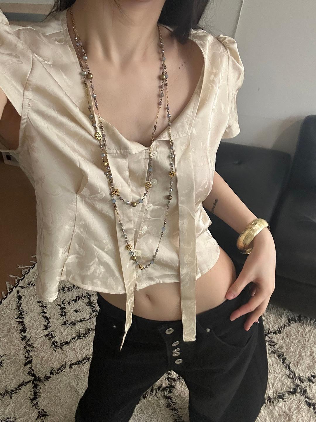 이너뮤트 jacquard blouse (2color)