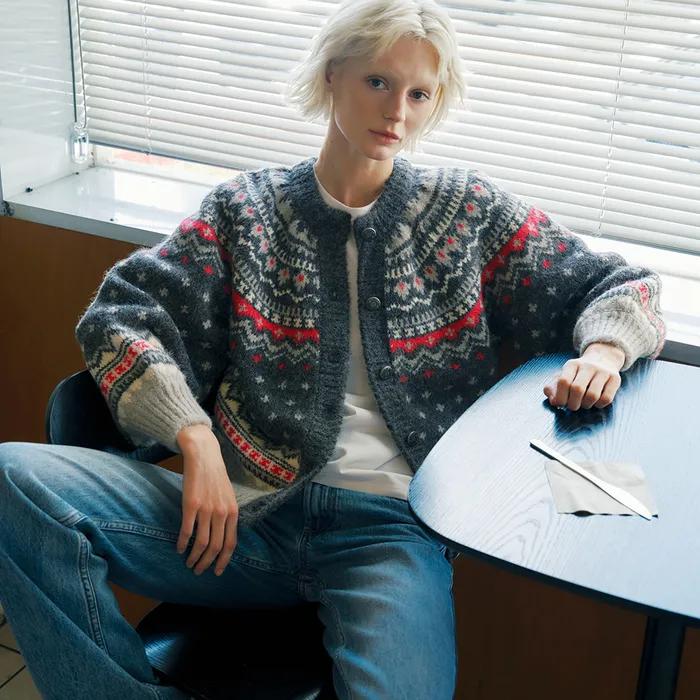 Frost Balloon Cardigan (Charcoal)