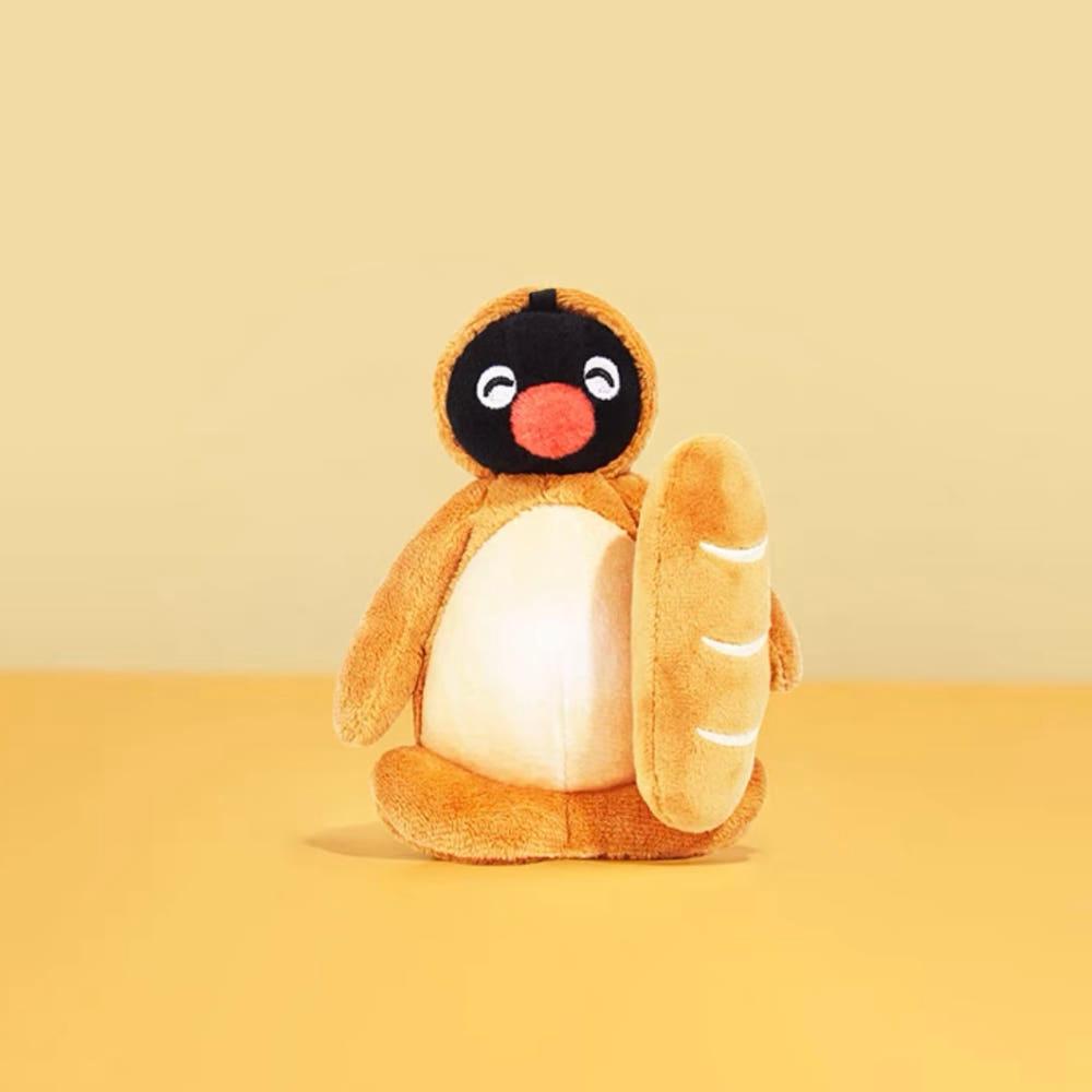 바게트 핑구 키링 백팩 봉제 인형 키홀더