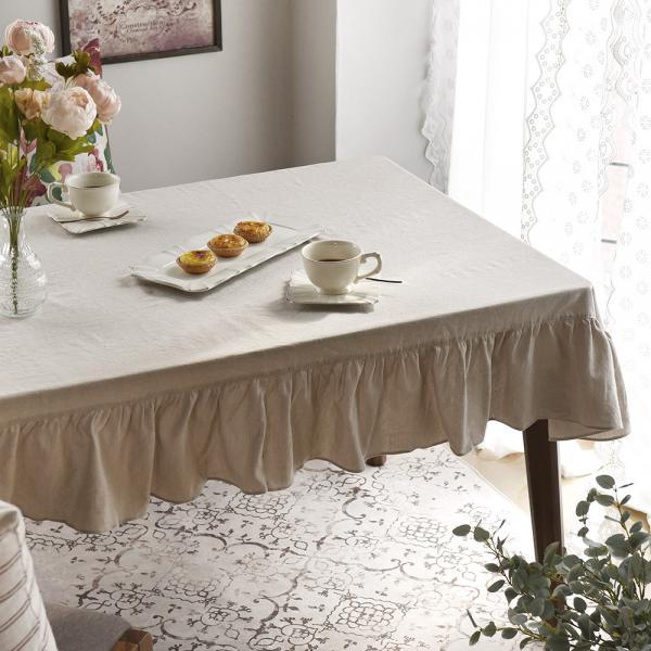 워싱베이직 프릴 테이블보 4인