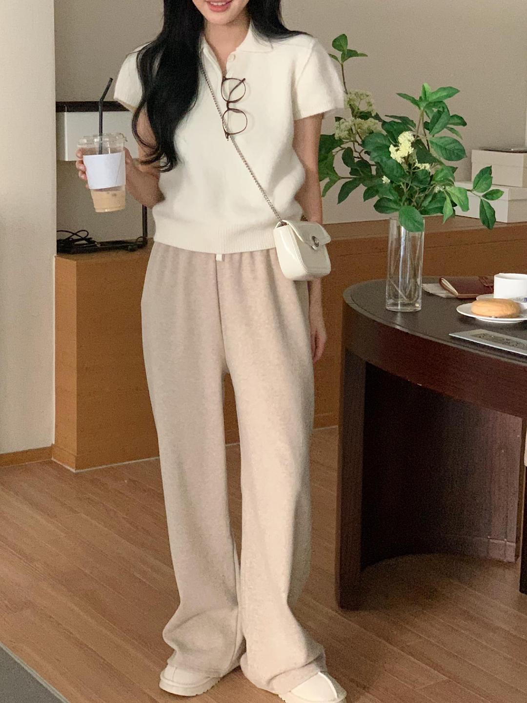 에이딘에이블 (기획가)코지 속기모 니트 팬츠