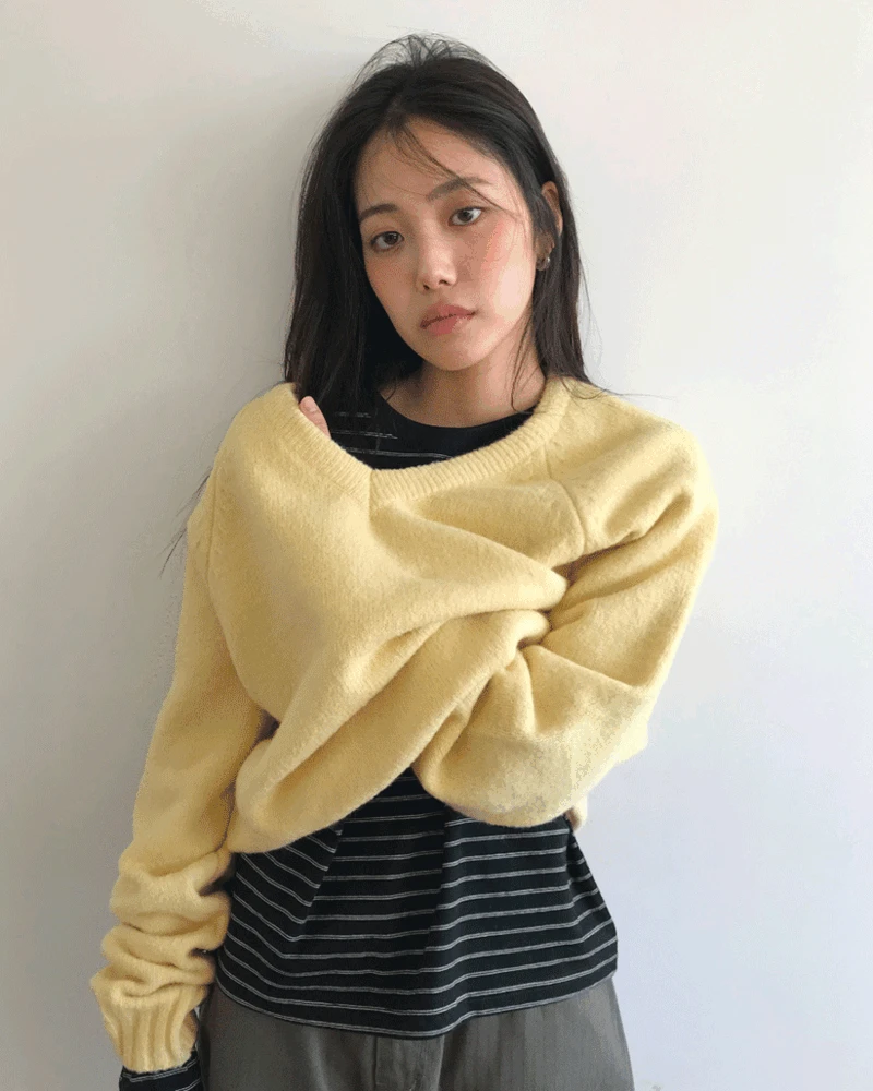 [오늘출발/MD추천]프랩 V 니트 (8color) *오트밀, 옐로우, 카키, 아이보리, 스카이블루, 핑크 당일 발송 가능!