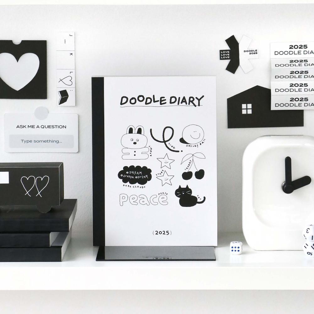 2025 두들 다이어리 위클리 플래너 일기장 스케줄러 다꾸 DIARY - 화이트 WHITE (이벤트 미니핫팩 드려요)