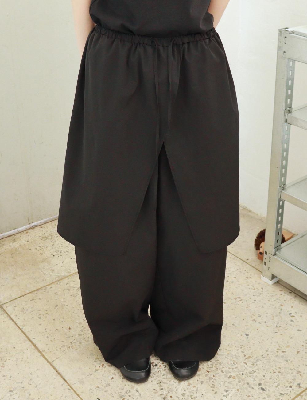 open wrap skirt pants
