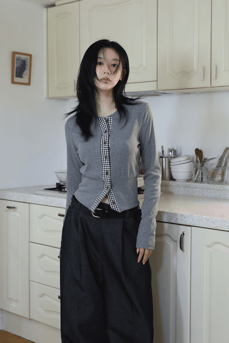 체크 라인 버튼 탑