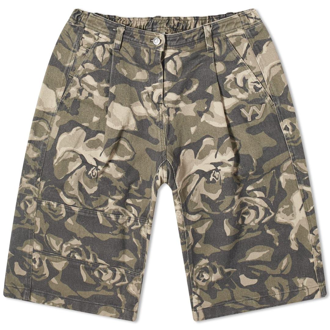 Camo Cargo Midi Shorts