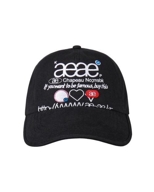 aeae X PEAKBOY WEB LOGO 5 PANNEL BALL CAP [BLACK]