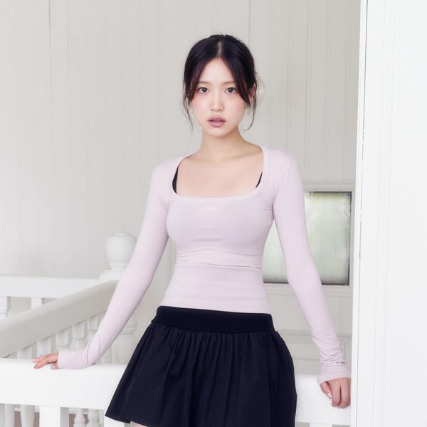 Deep Square Neck Top (PINK)