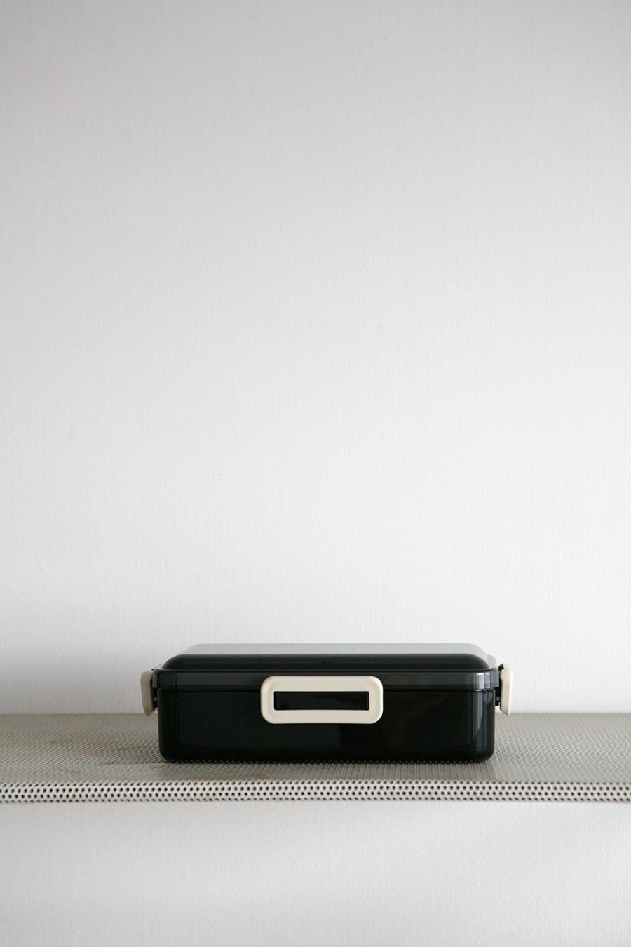 1단 도시락 총 용량 830ml 검정 보냉가방 ○