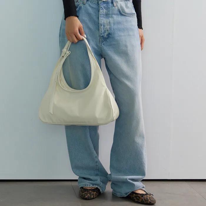 NYLON TWO HANDLE BAGUATTE BAG (CR)